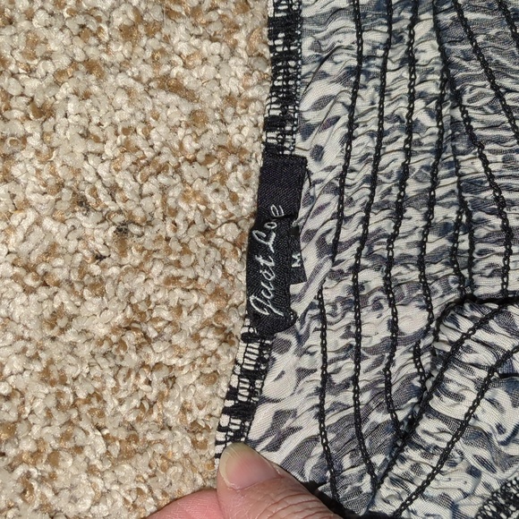 Just Love Strapless Black and White Dress - Picture 3 of 3